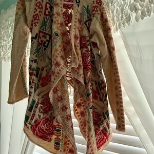 Bohemian Floral Open Cardigan